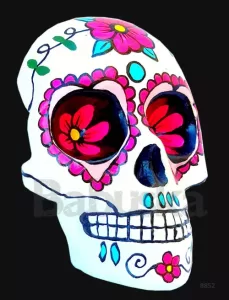 Calavera Mexicana - Calavera Flor