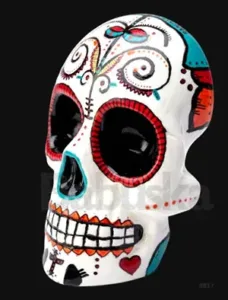 Ojos rojos Calavera colgante Babuska B817 Ojos rojos Calavera colgante Babuska B817