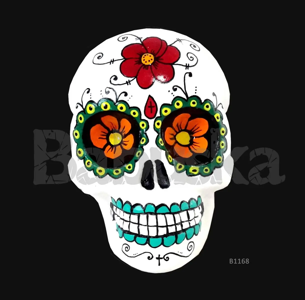 Amapola Calavera mexicana Babuska B1168