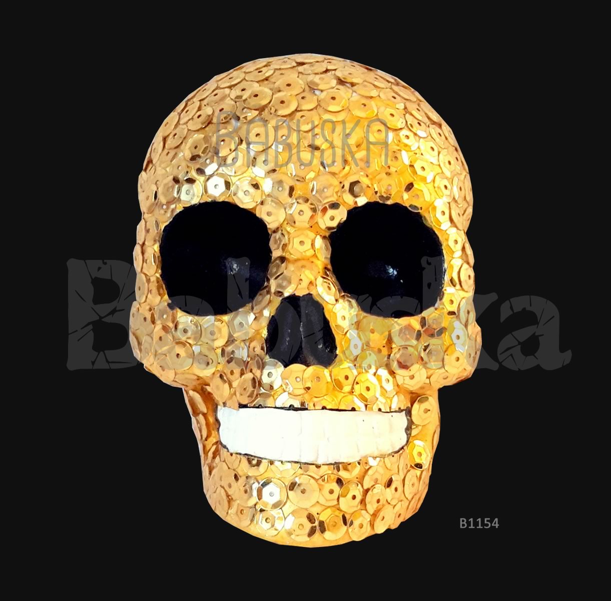 La Dorada Calavera colgante babuska B1154