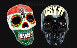 Calaveras personalizadas Babuska amor