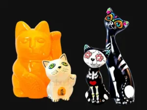 Artesanías en yeso Gatos - Babuska
