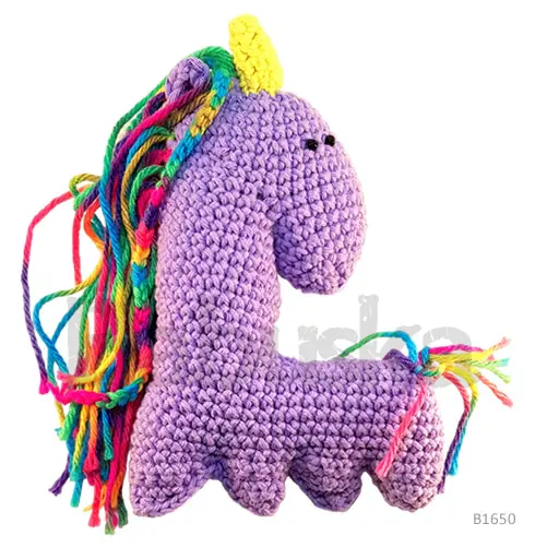 Unicornio plano violeta amigurumi Babuska B1650 b